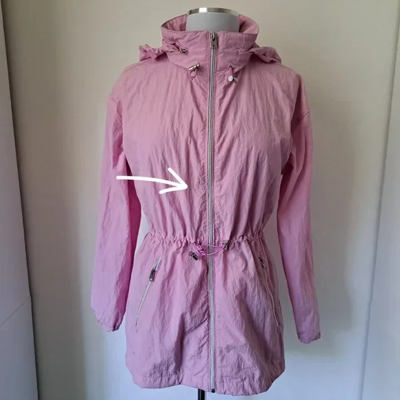 Abercrombie & Fitch Hood jacket Hands Pockets Pink Color Size S - Picture 2 of 9